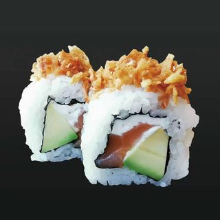 Salmón Con Queso Y Cebolla Crujiente (8 Pzs.)