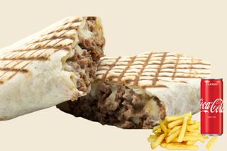 Menu taco, patatine e Coca-Cola