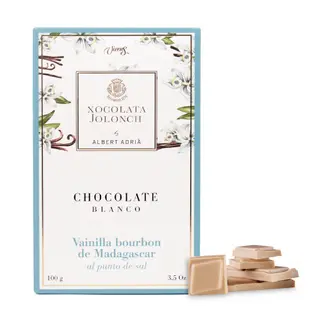 Chocolate Blanco con Vainilla Bourbon Madagascar punto de Sal Jolonch 100g