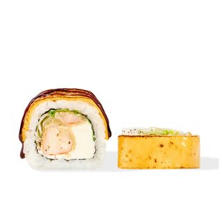 Рол сирний з креветкою смаженою