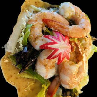 1001. Ensalada con Gambas y Salsa de Sésamo