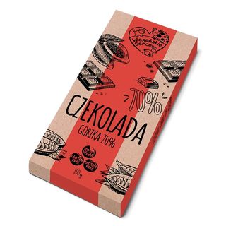 Czekolada gorzka 70% 100 g Wegańskie serce