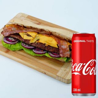 Šiš double bacon cheese + Coca-Cola