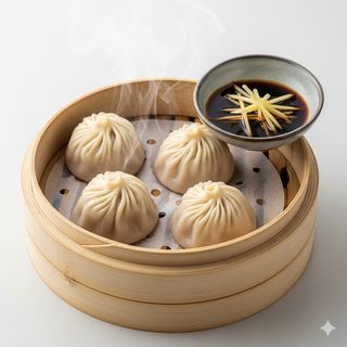 Xiao long bao di carne maiale al vapore 4 pezzi