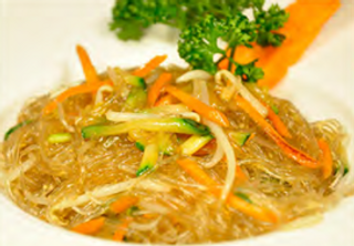 Spaghetti di soia con verdure