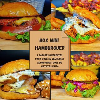 BOX 4 MINI BURGERS + BATATA FRITA