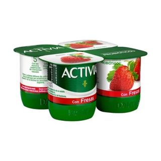 Yogur Bífidus con Fresa Danone Activia Pack 4x120 Gr.