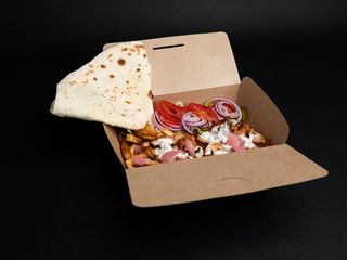 Shaorma de vită la farfurie