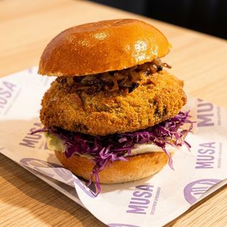 Crunchy Portobello Mushroom Burger