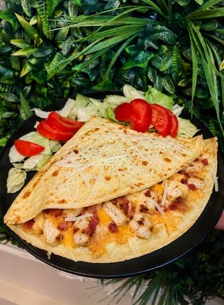 Chicken bacon crepe