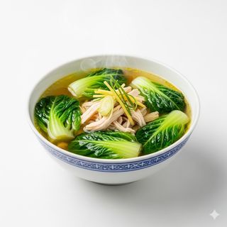 Zuppa di pollo con cavolo 鸡汤小白菜