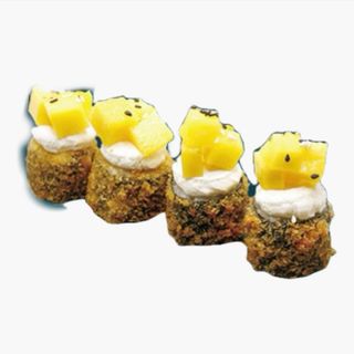 Pez mantequilla, mango y queso crema