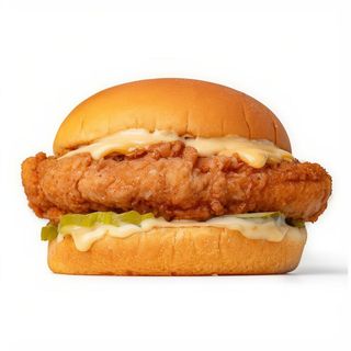 23. Hamburguesa De Pechuga De Pollo Con Queso