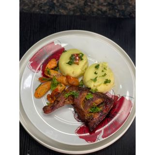 Grilled chicken & mashed sweet potatoes