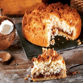 Porción Tarta Coco Dulce Leche Y Coco