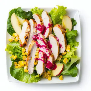 Ensalada de pollo con salsa rosa