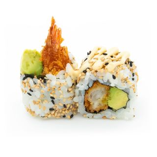 Uramaki de gamba tempura (8 uds.)