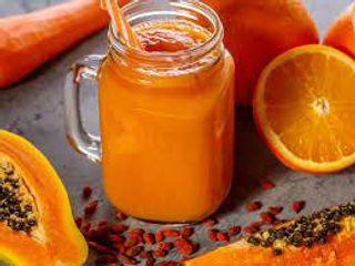 Zumo Natural De Papaya Y Naranja