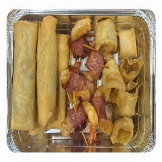 Caixa com crepe e  wangtang e Gambas com Bacon(B03)