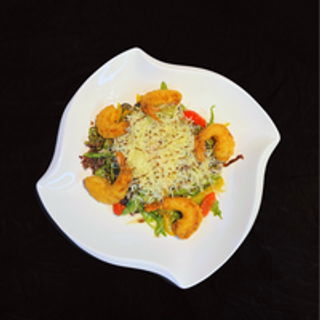 Салат с хрустящими креветками