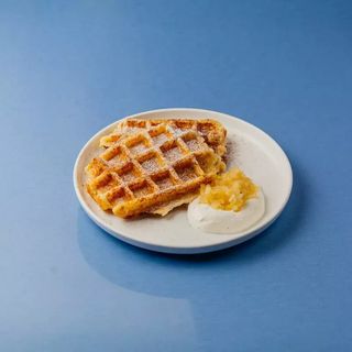 Творожные вафли с фруктовым чатни