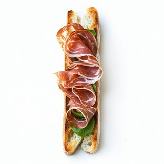 Bocadillo flauta jamón gran reserva