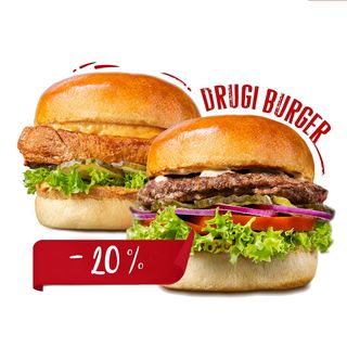 Drugi burger - 20%
