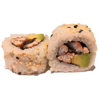 Urumaki y California de anguila con aguacate y sésamo (8 uds.)