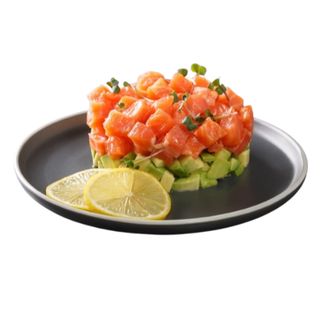 110 Tarta salmón y aguacate con arroz (1 pz.)