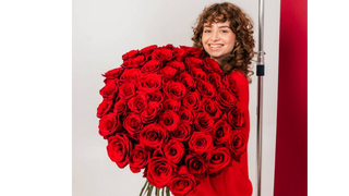 Bukiet z 11  czerwonych długich róż