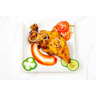 Half Grilled Chicken With Potatoes