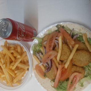 Menù piatto falafel e pane 