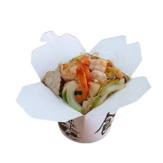 47. Fideos De Arroz Con Gambas Y Verduras