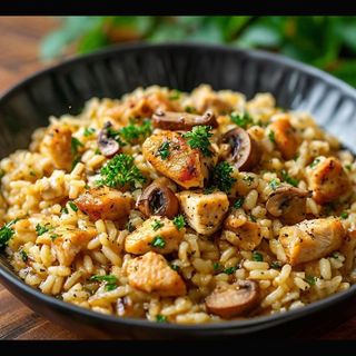 Risotto With Chicken and Mushroom