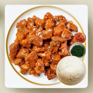 1Kg Pork With Ugali Wet With Dry