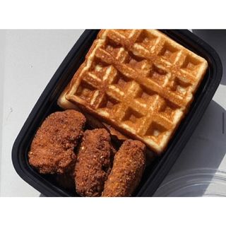 Yaji Crispy Wings. Butterscotch Waffles.