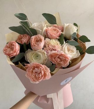 Букет "Персиковый пудинг"