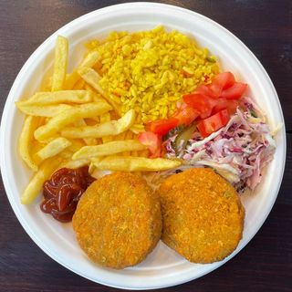 Șnițel de post cu cartofi sau orez 