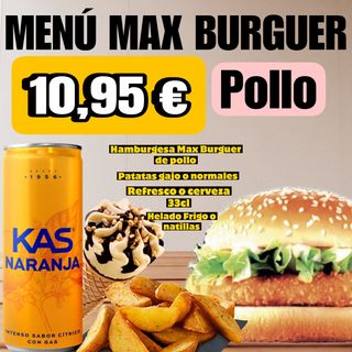 Menú MAX BURGUER de pollo