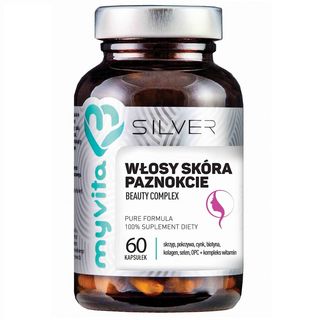 Włosy skóra paznokcie Beauty complex 60 kapsułek MyVita Silver Pure