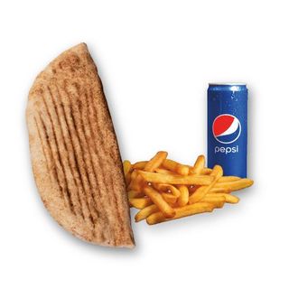 Rollo Kebab z serem (średnie), frytki, Pepsi 0.33l