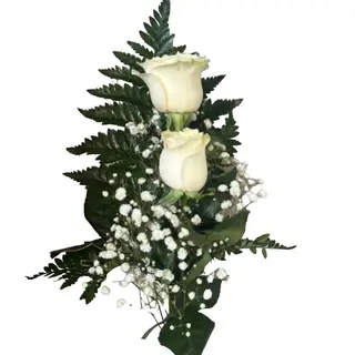 Ramo De 2 Rosas Blancas