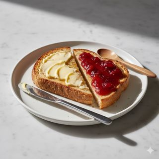 Bocadillo Tostada Mantequilla Y Mermelada