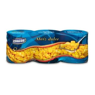 Maíz Dulce Cidacos sin Lactosa Pack de 3 Unidades de 140 Gr.
