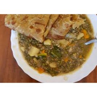 Ndengu with Ugali or 2 Chapati