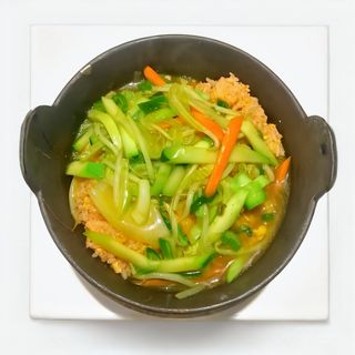 Kaifan de verdura con salsa de soja