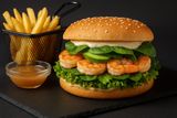 Бургер з тигровою креветкою (210/140/25г)