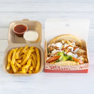 Menú Pita Kebab Solo Carne