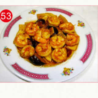 53. Gambas Con Bambú Y Setas Chinas