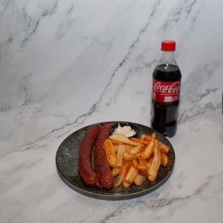 Kobasice + Coca-Cola